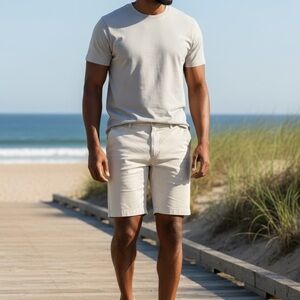 GAP Men's Light Gray Flat Front Shorts